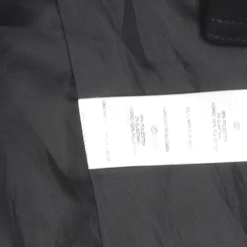Love Label Women's Black Size 8 Long Overcoat Polyester Classic Coat