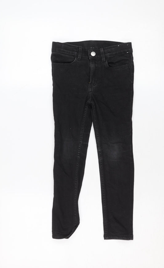 &Denim Boys Black Skinny Fit Jeans 6 Years Adjustable Waist