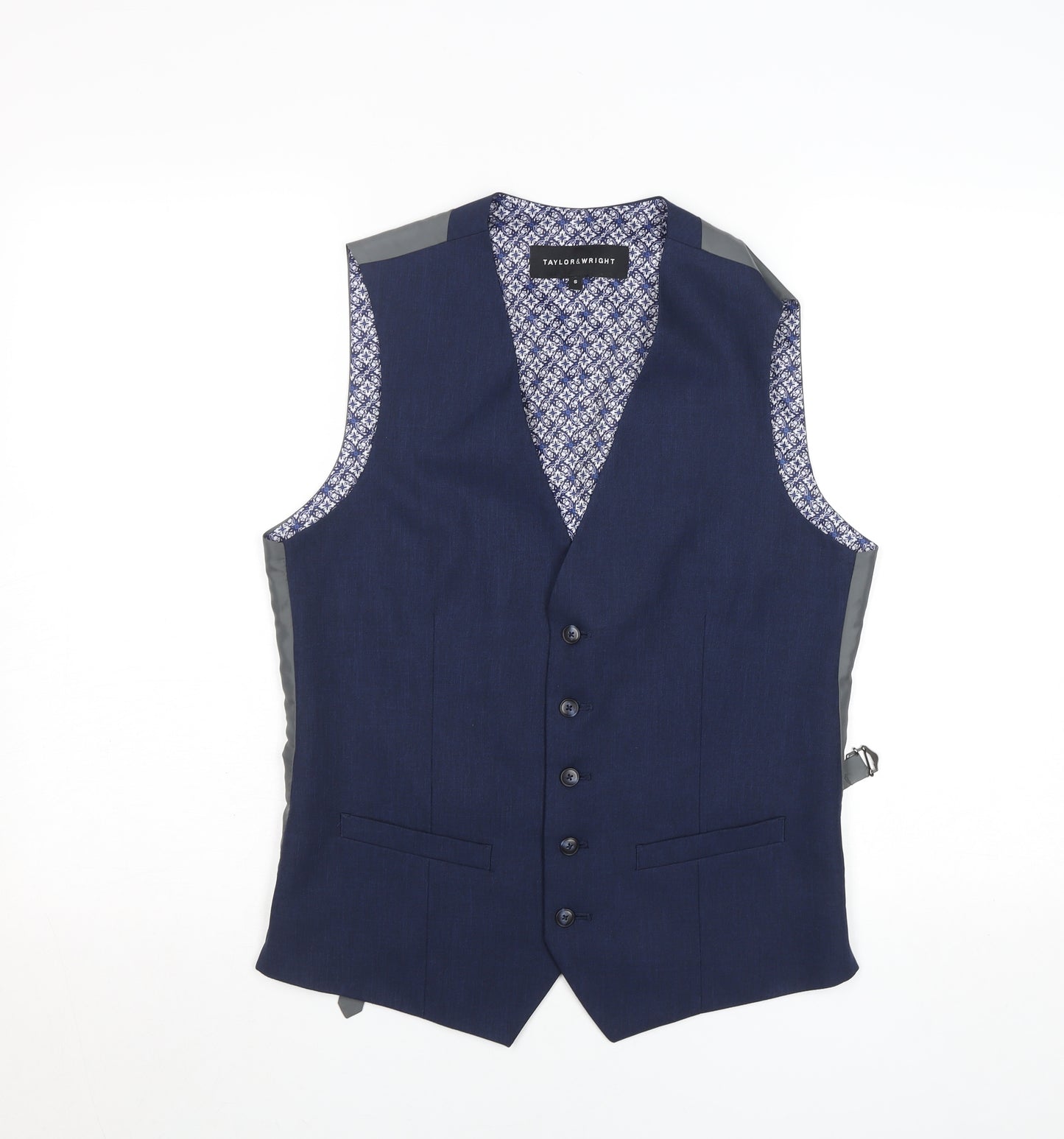 Taylor & Wright Men's Blue Classic Waistcoat Size S 36in