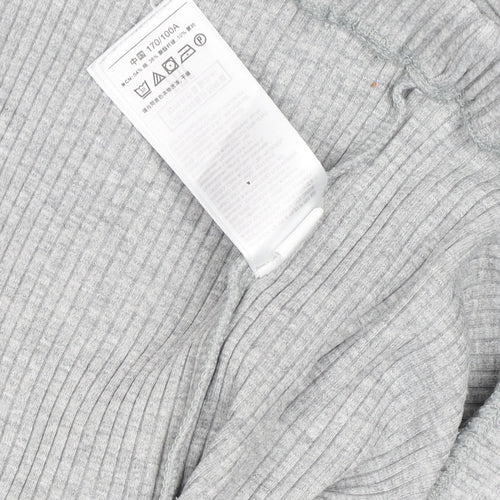 GapBody Women’s Grey V-Neck Rib Knit Pullover Jumper Size L