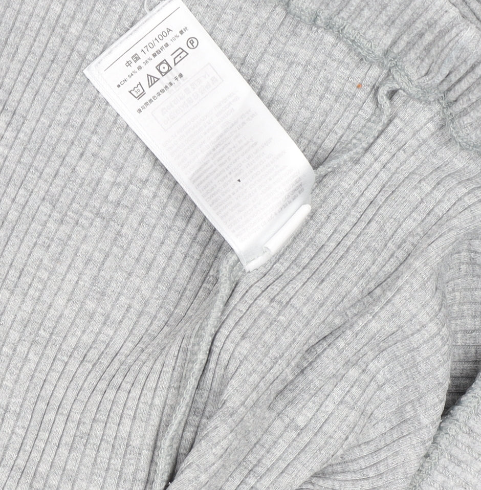 GapBody Women’s Grey V-Neck Rib Knit Pullover Jumper Size L