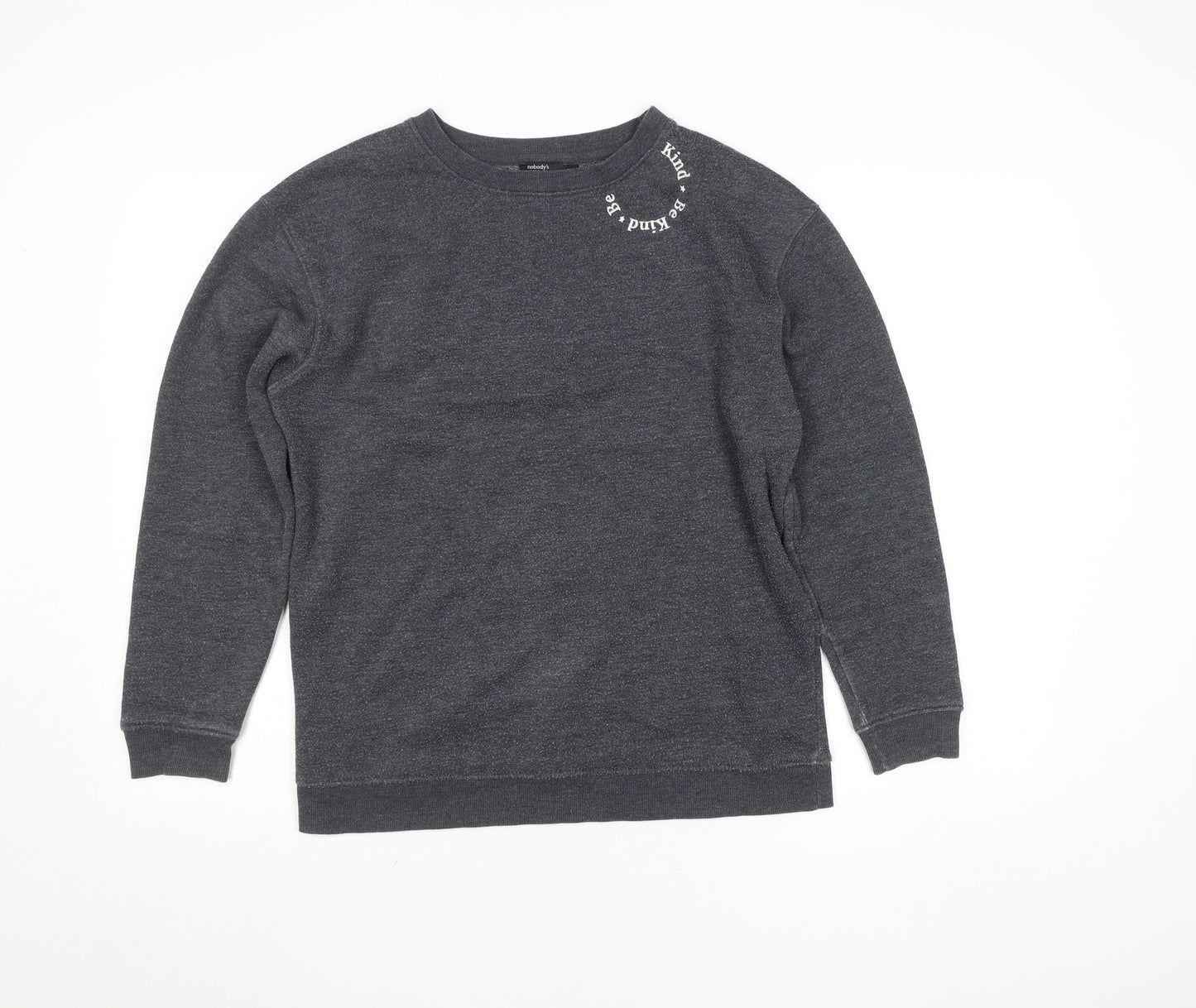 Nobody’s Child Women’s Grey Small Organic Cotton Blend Pullover Sweatshirt