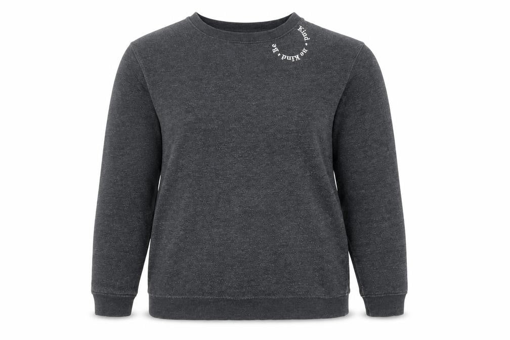 Front view of Nobody’s Child Women’s Grey Small Organic Cotton Blend Pullover Sweatshirt