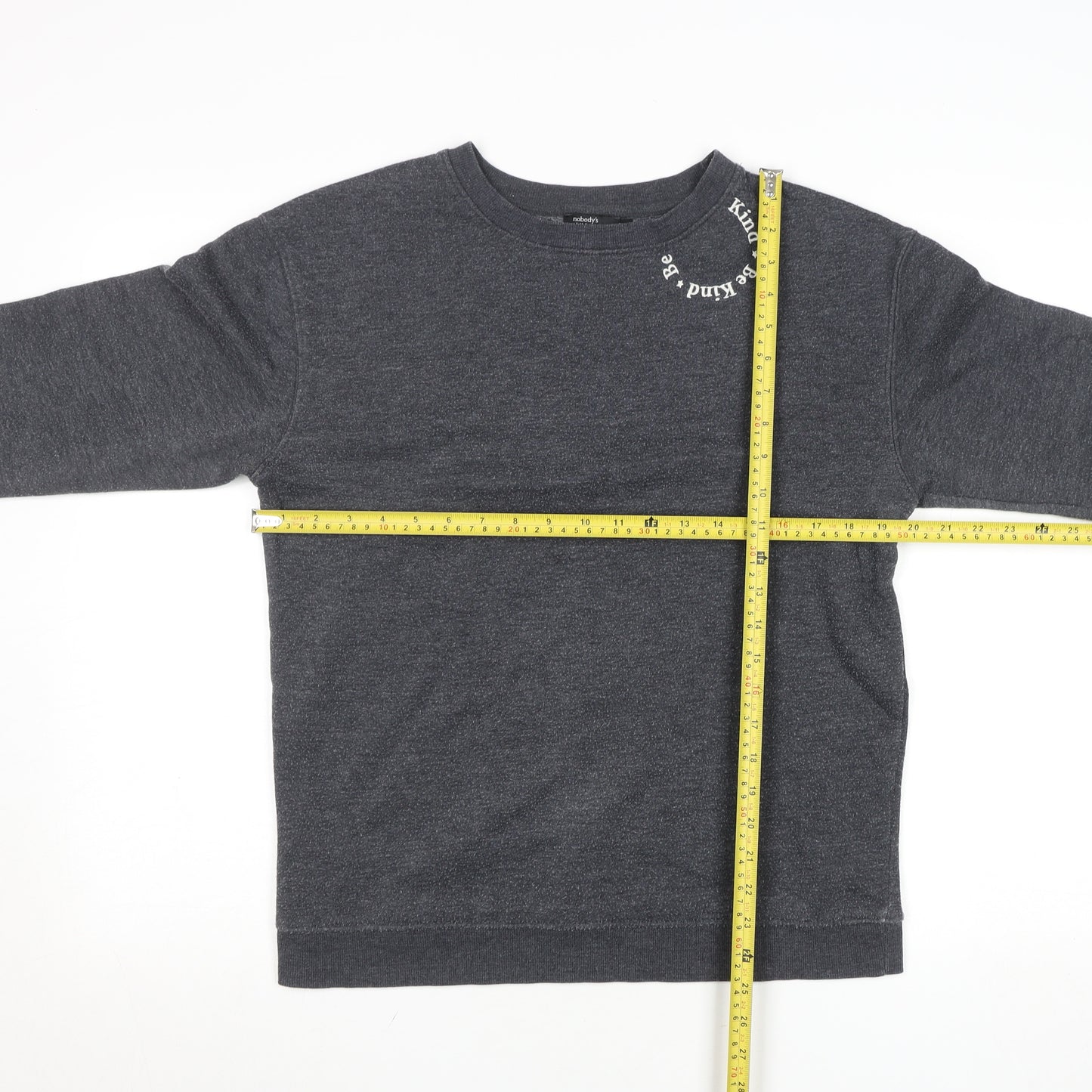 Nobody’s Child Women’s Grey Small Organic Cotton Blend Pullover Sweatshirt