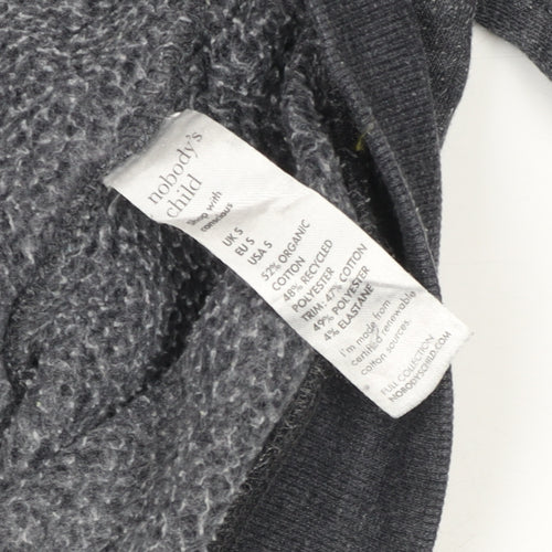Nobody’s Child Women’s Grey Small Organic Cotton Blend Pullover Sweatshirt