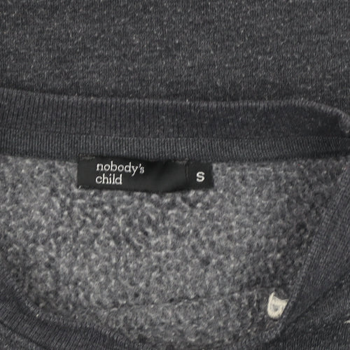 Nobody’s Child Women’s Grey Small Organic Cotton Blend Pullover Sweatshirt