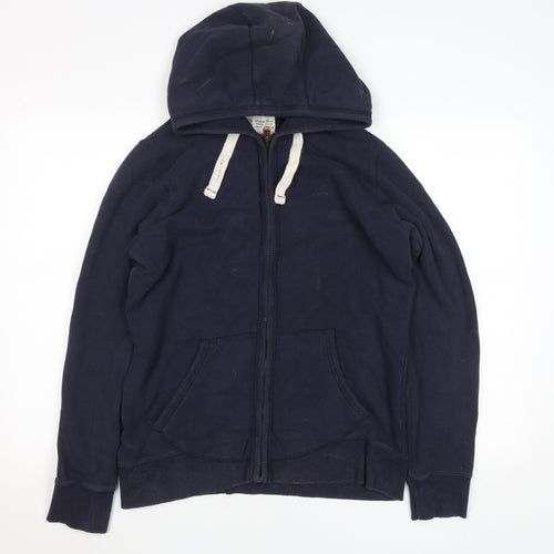 Fat Face Women’s Navy Full Zip Hoodie Size 16 Cotton Blend Casual Warm