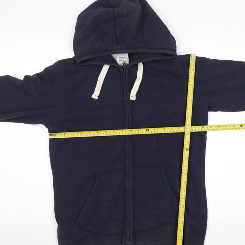 Fat Face Women’s Navy Full Zip Hoodie Size 16 Cotton Blend Casual Warm