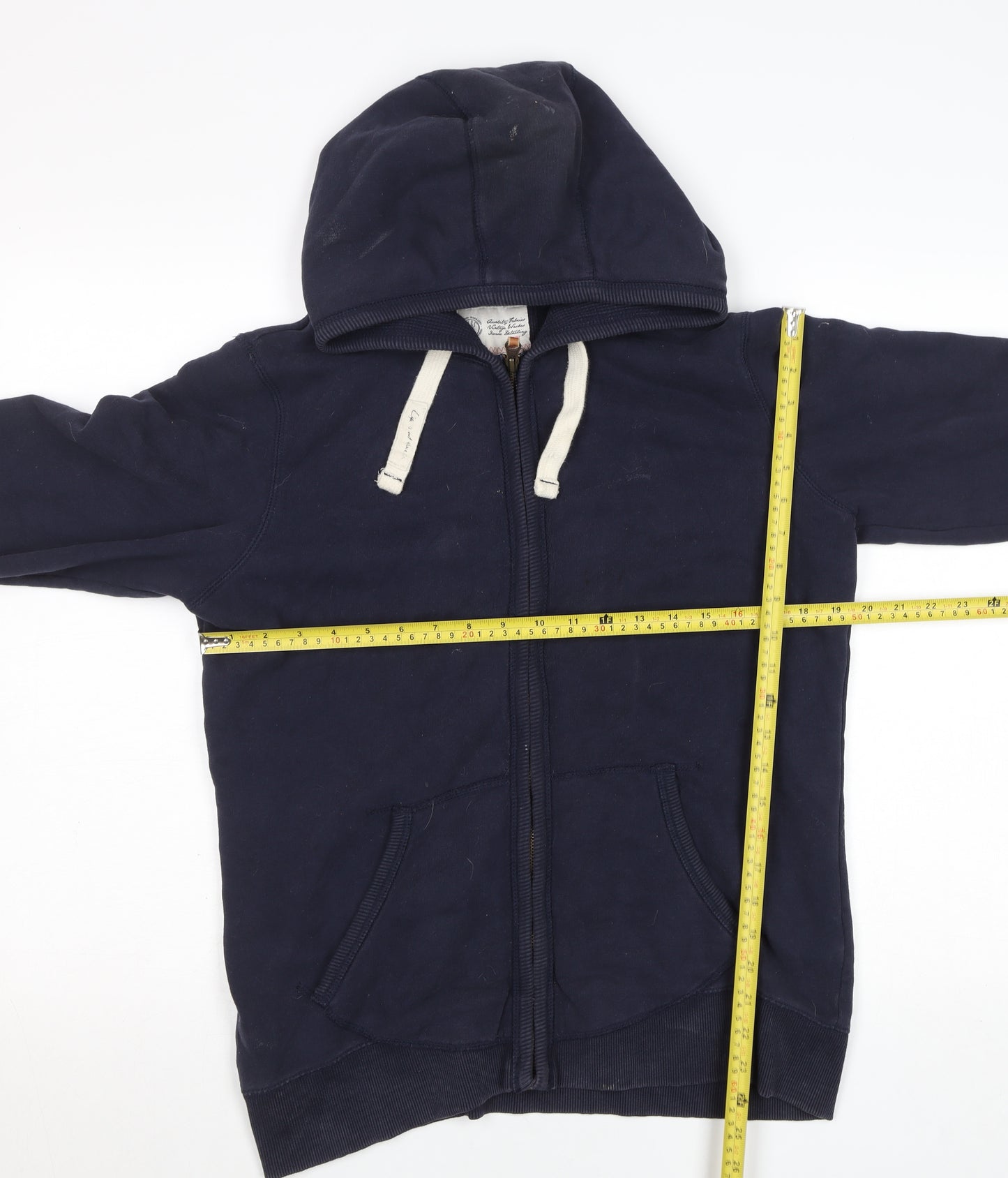 Fat Face Women’s Navy Full Zip Hoodie Size 16 Cotton Blend Casual Warm