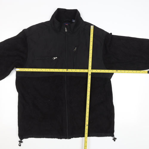 Chaps Unisex Black Fleece Zip Jacket XL Full Zip Casual