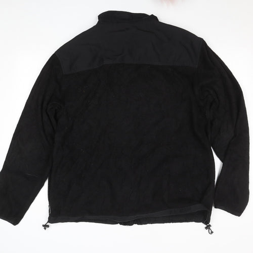 Chaps Unisex Black Fleece Zip Jacket XL Full Zip Casual