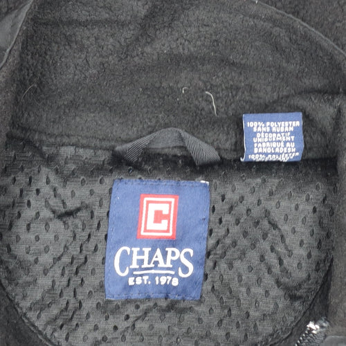 Chaps Unisex Black Fleece Zip Jacket XL Full Zip Casual