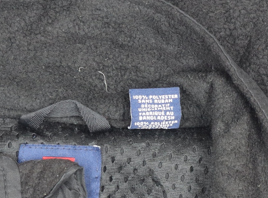 Chaps Unisex Black Fleece Zip Jacket XL Full Zip Casual