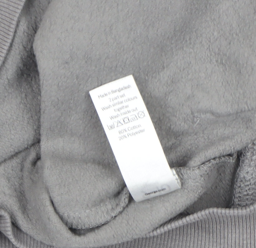 George Boys Grey Camouflage Pullover Hoodie 9-10 Years Cotton Blend