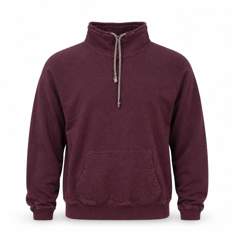 Pull&Bear Men's Red High Neck Pullover Sweatshirt Size M