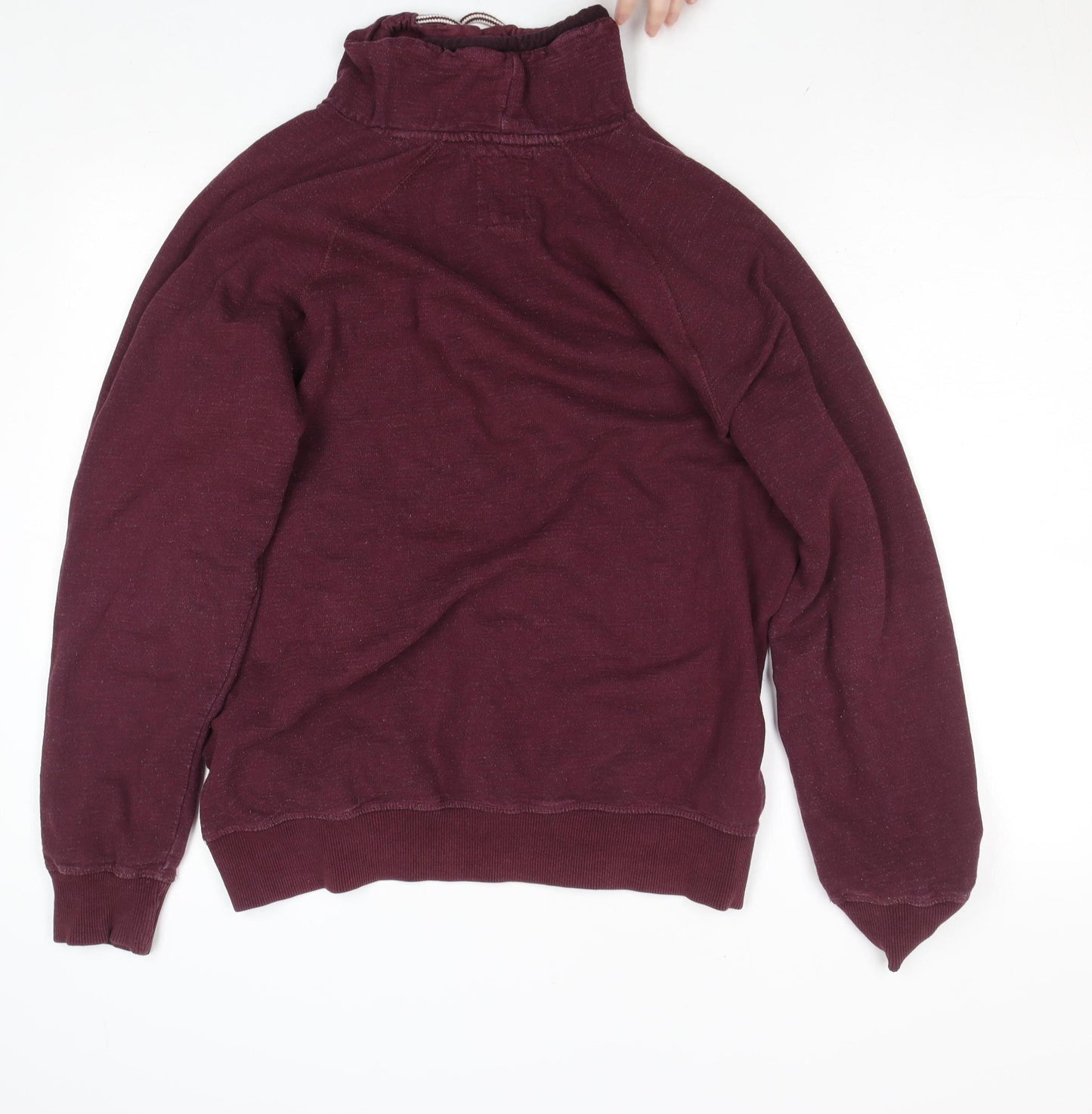 Pull & Bear Men's Red High Neck Pullover Sweatshirt Size M