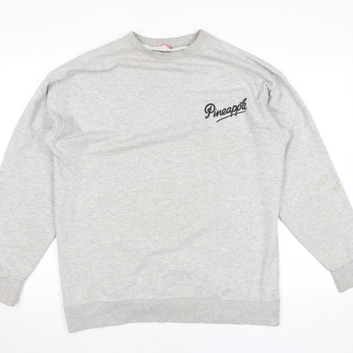 Pineapple Women’s Grey Crew Neck Pullover Sweatshirt Size M 12-14