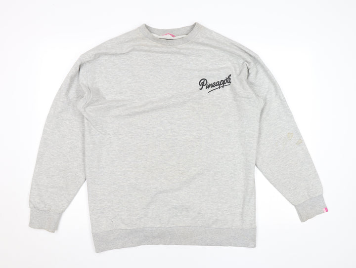 Pineapple Women’s Grey Crew Neck Pullover Sweatshirt Size M 12-14
