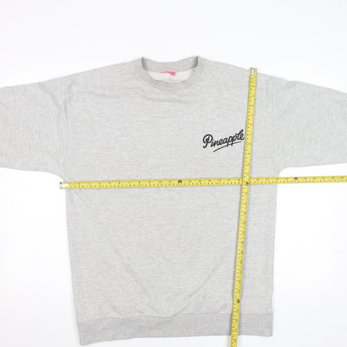 Pineapple Women’s Grey Crew Neck Pullover Sweatshirt Size M 12-14