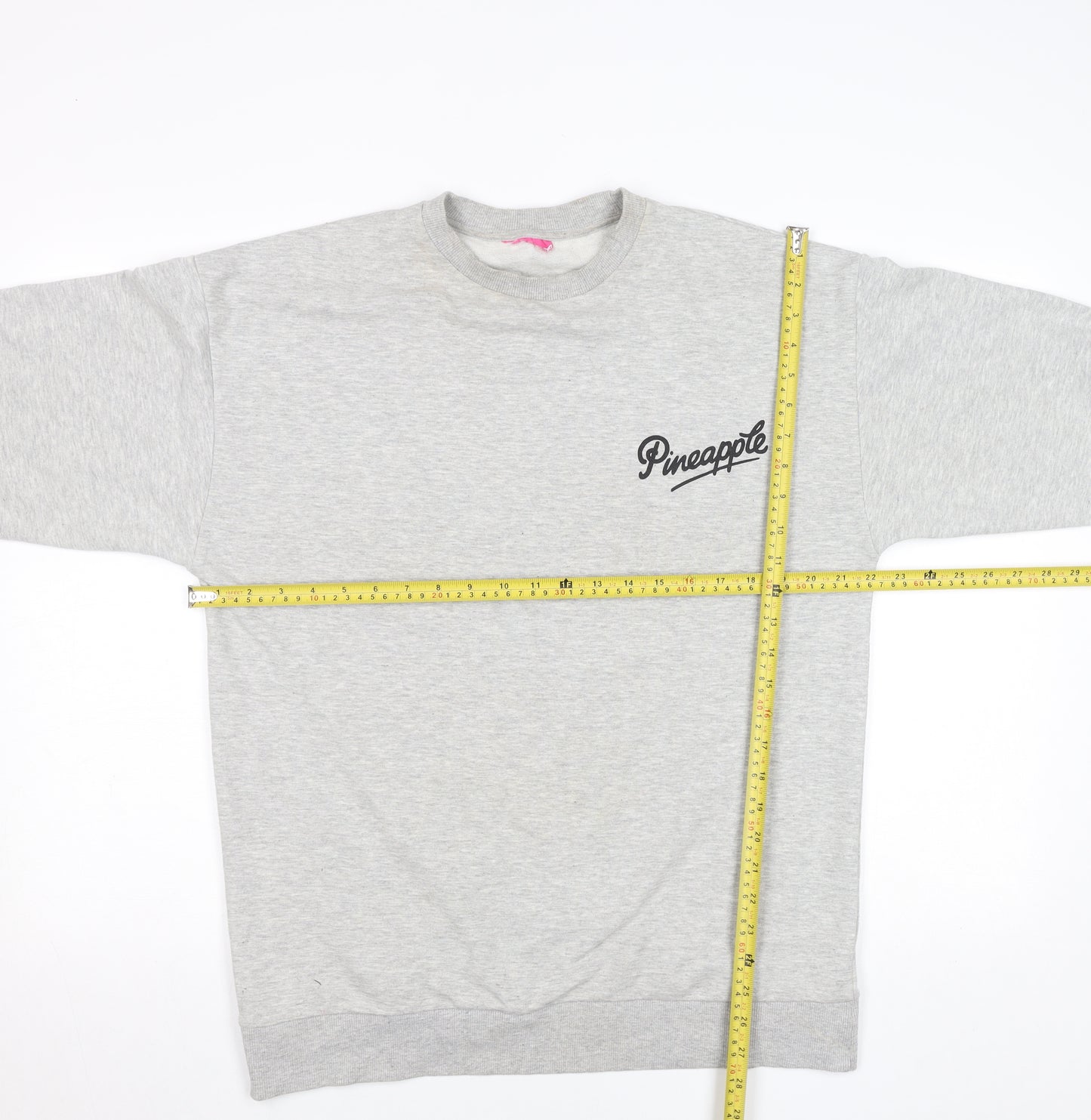 Pineapple Women’s Grey Crew Neck Pullover Sweatshirt Size M 12-14
