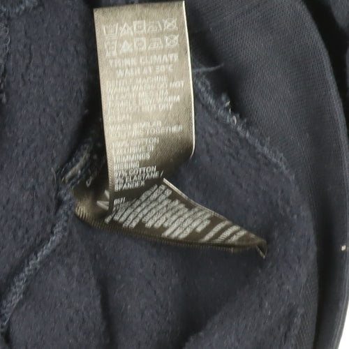 Marks and Spencer Women Navy Blue 1/2 Zip Sweatshirt XXL Cotton Blend