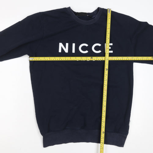NICCE London Women's Navy Blue Logo Pullover Sweatshirt Size L