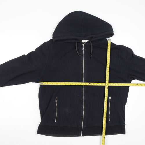 Reiss Womens Navy Full Zip Hoodie XXL Cotton Blend