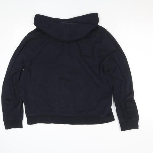 Reiss Womens Navy Full Zip Hoodie XXL Cotton Blend