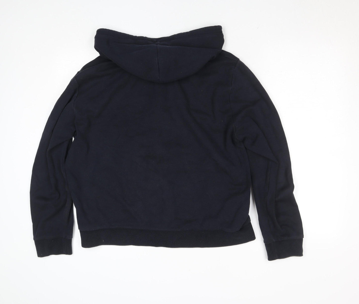 Reiss Womens Navy Full Zip Hoodie XXL Cotton Blend