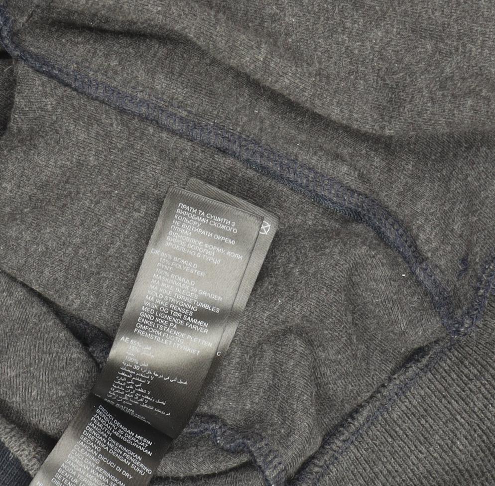 Reiss Womens Navy Full Zip Hoodie XXL Cotton Blend