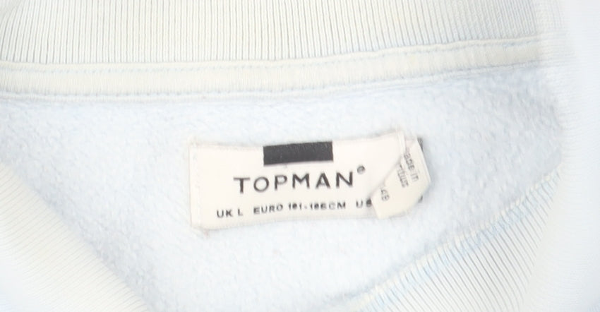 Topman Men's Multicoloured Collared Stripe Sweatshirt L