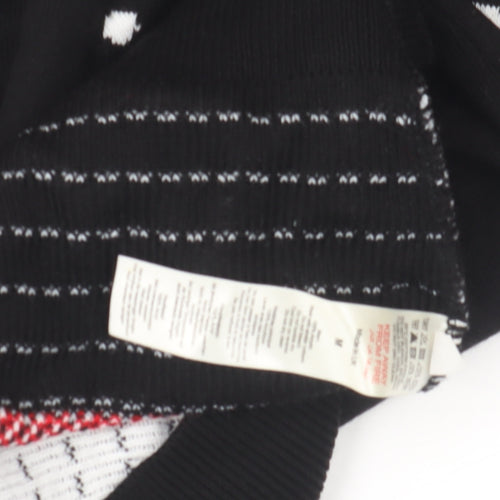 boohooMAN Men's Black Medium Christmas Polar Bear Knit Jumper