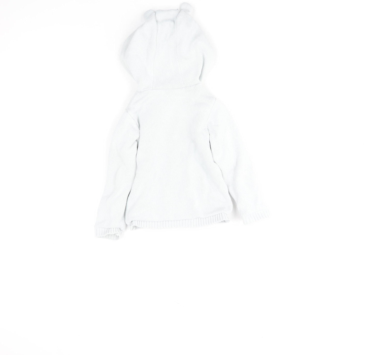 John Lewis Unisex Baby Ivory Cotton Hooded Button Jacket 12-18 Months