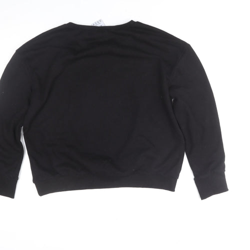 Disney Women Black Minnie Mouse Sweatshirt Size 16 Cotton Blend