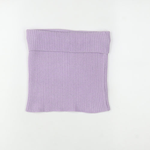 Todayswoman Womens Purple Strapless Ribbed Knit Camisole Top Size 14/16