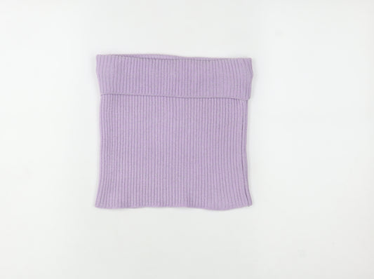 Todayswoman Womens Purple Strapless Ribbed Knit Camisole Top Size 14/16