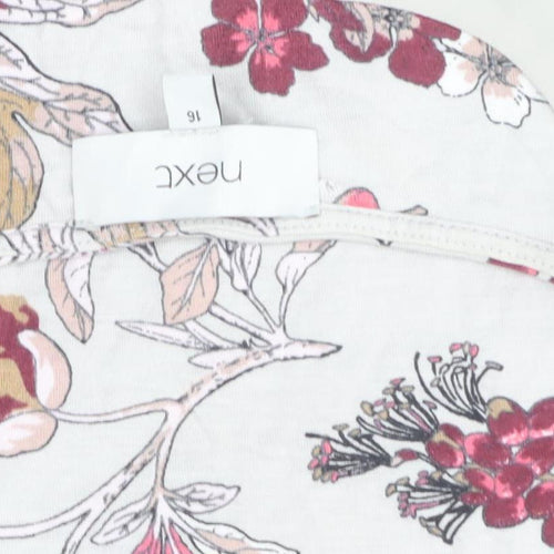 Next Womens Floral Viscose Sleeveless V-Neck Blouse Size 16 Multicoloured