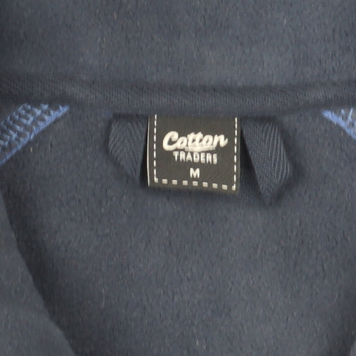 Cotton Traders Men's Blue Fleece Full Zip Jacket Size M Regular Fit