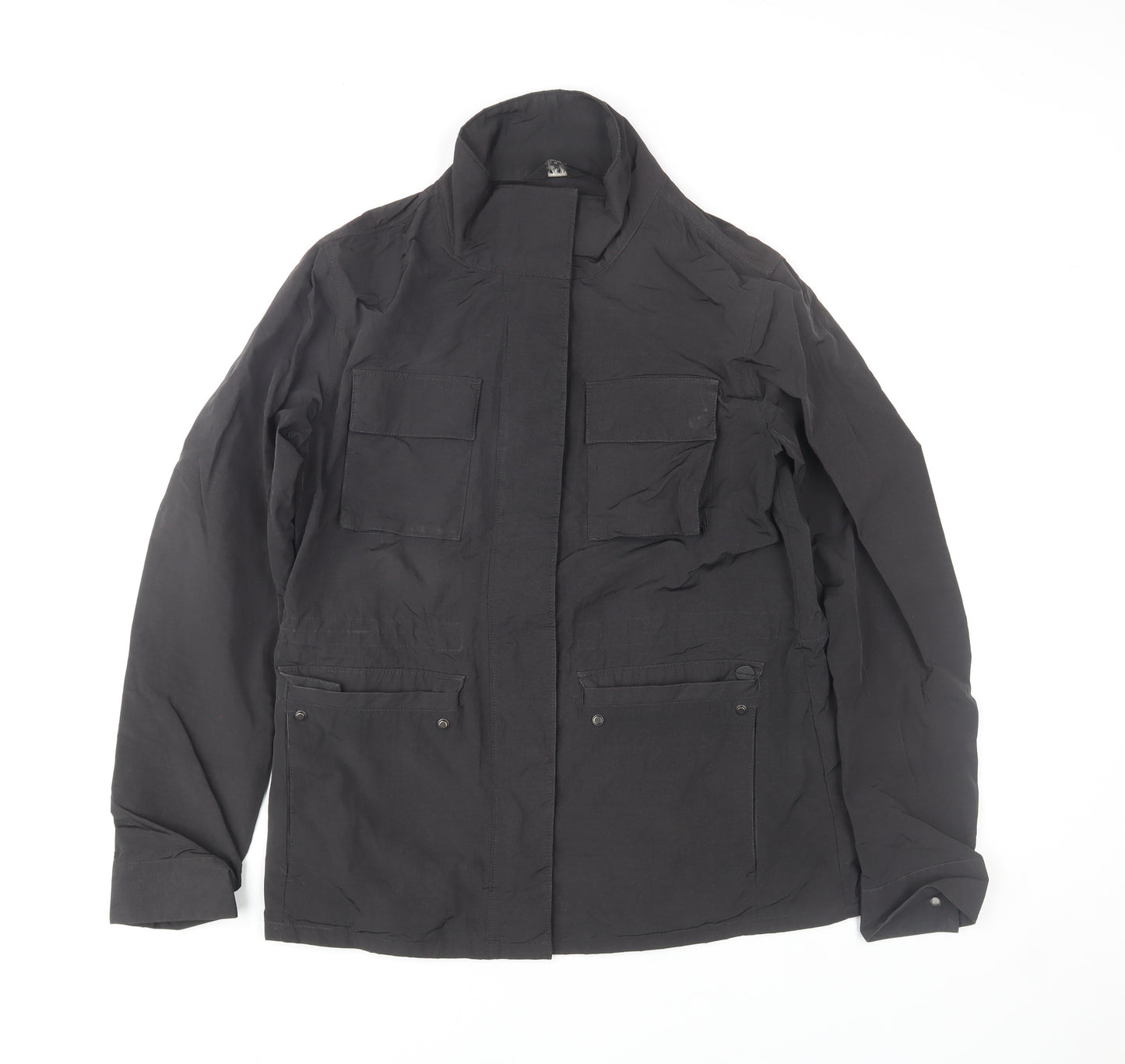 Superdry Womens Black Military Jacket Size 12 Cotton Blend