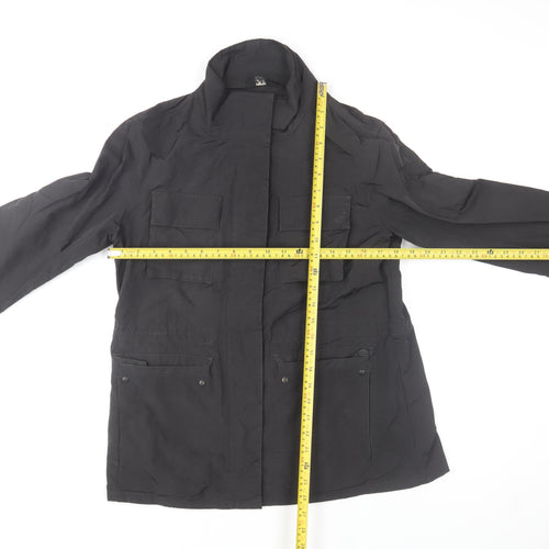 Superdry Womens Black Military Jacket Size 12 Cotton Blend