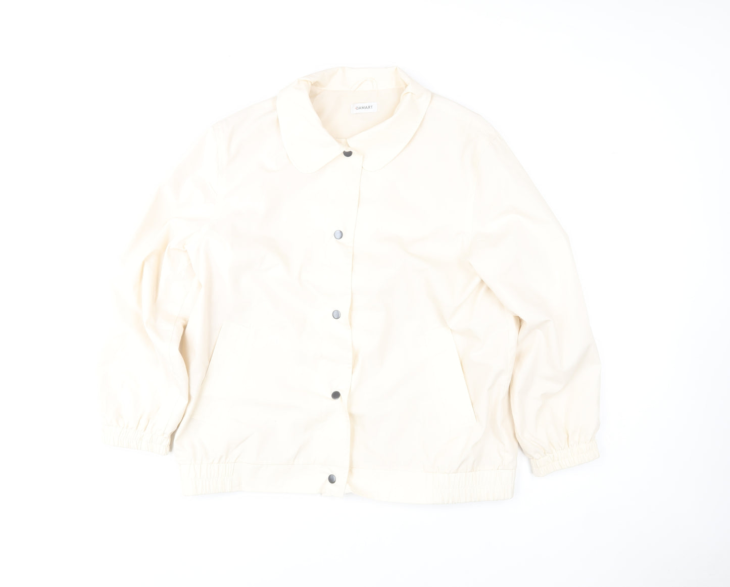 Damart Women Ivory Polyester Lined Basic Jacket Size M