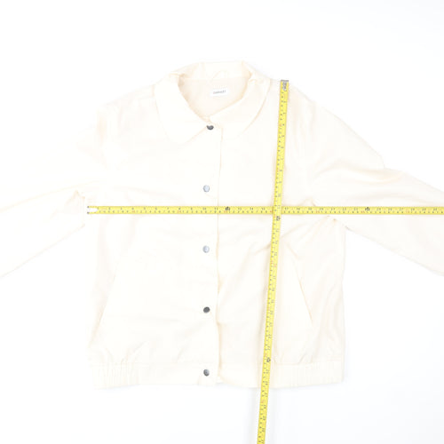 Damart Women Ivory Polyester Lined Basic Jacket Size M
