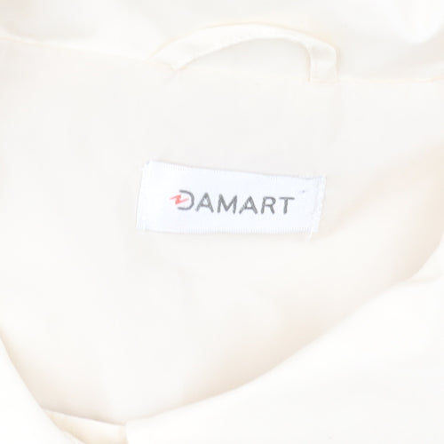 Damart Women Ivory Polyester Lined Basic Jacket Size M