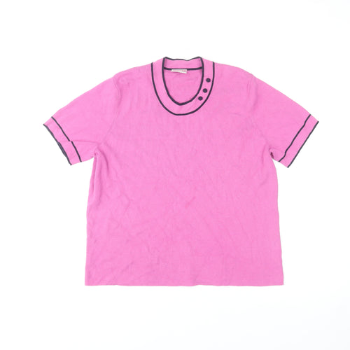 Eastex Women's Pink Short Sleeve Knit T-Shirt Size 18