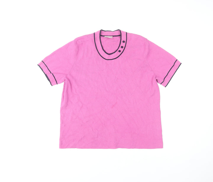 Eastex Women's Pink Short Sleeve Knit T-Shirt Size 18