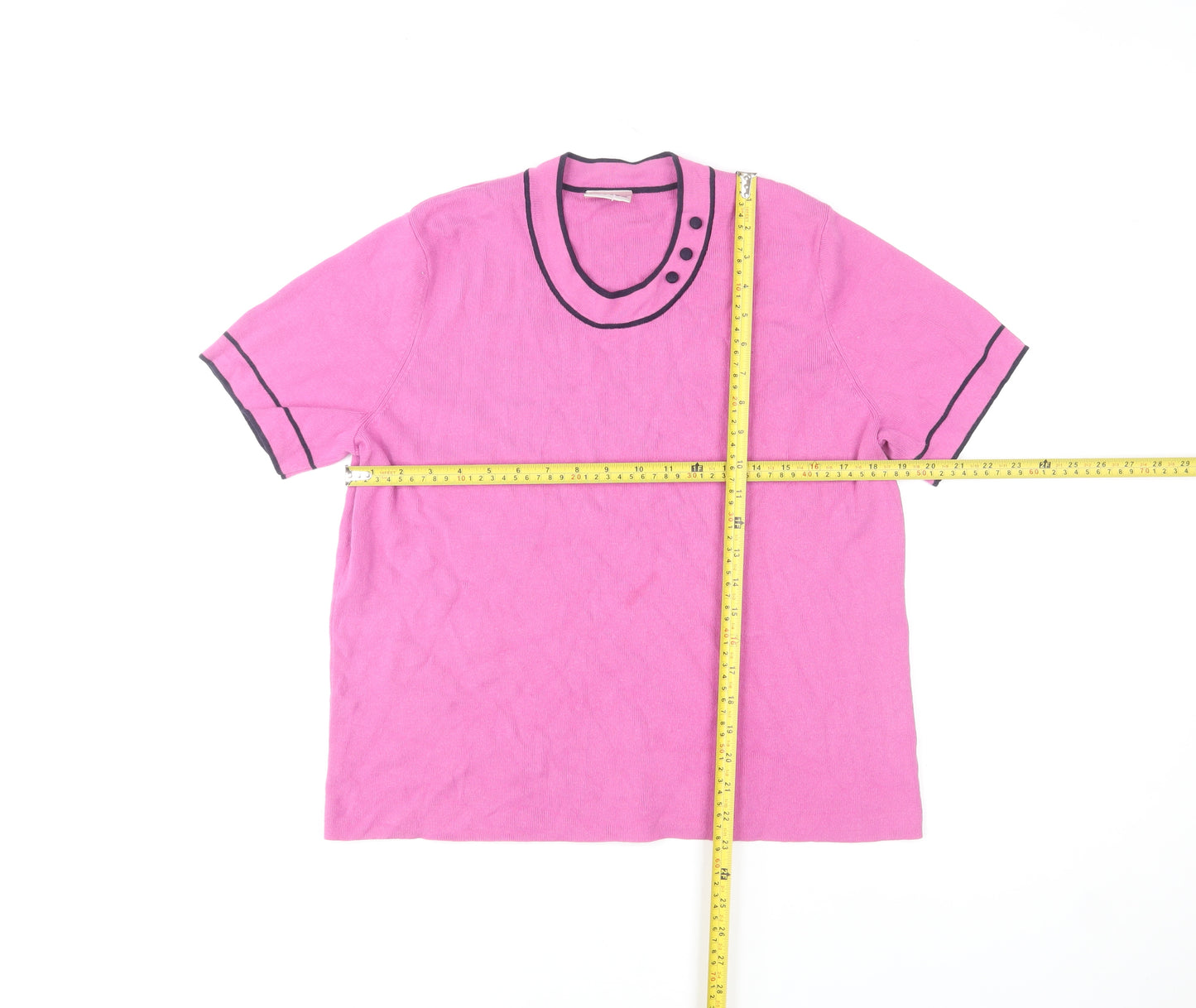 Eastex Women's Pink Short Sleeve Knit T-Shirt Size 18