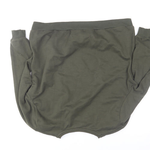 Disney Women’s Green Mickey Mouse Crew Neck Pullover Jumper Size L