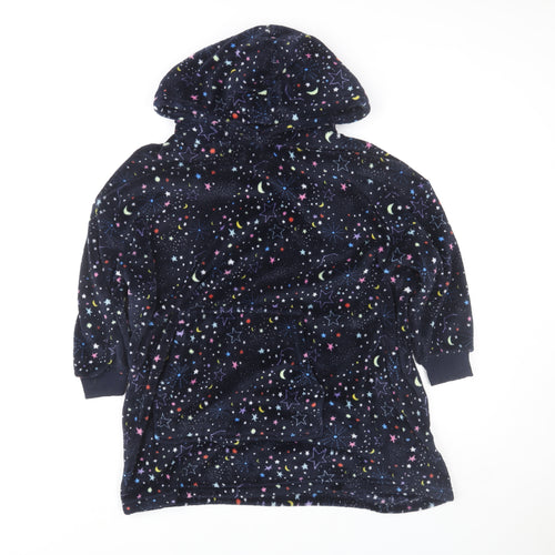 Marks and Spencer Boys Multicoloured Fleece Hooded One Piece Nightwear 9-10 Years