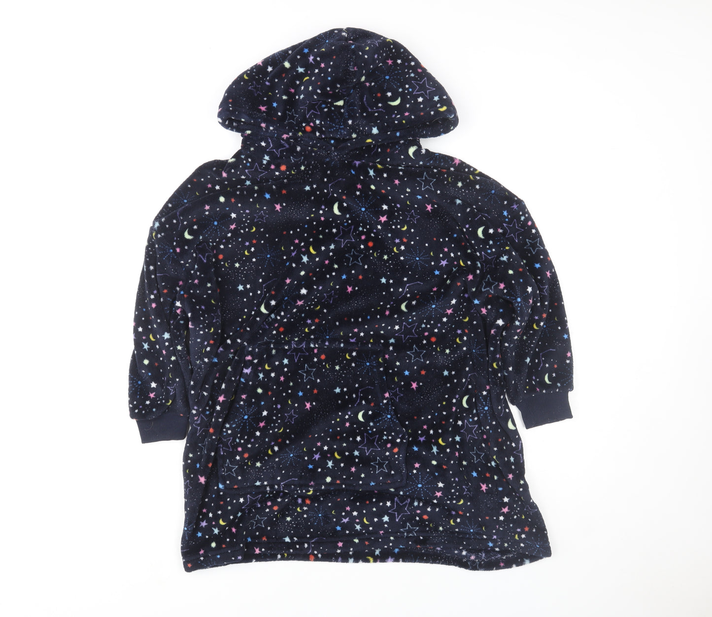 Marks and Spencer Boys Multicoloured Fleece Hooded One Piece Nightwear 9-10 Years