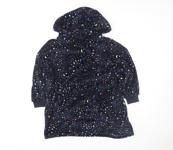 Marks and Spencer Boys Multicoloured Fleece Hooded One Piece Nightwear 9-10 Years